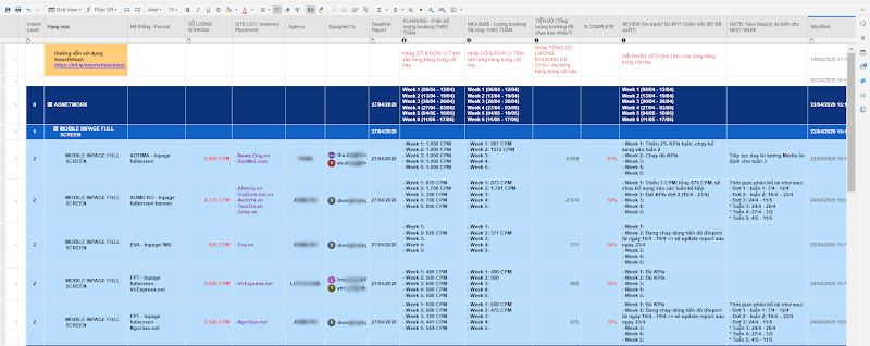 Series: Quản lý Dự Án Truyền Thông Bằng Nền Tảng Smartsheet – Giới Thiệu Templates Quản Lý Dự Án Truyền Thông Digital/social & Pr, Template Quản Lý Chứng Từ & Thanh Toán 2