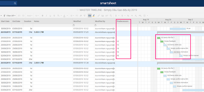 Series: Quản lý Dự Án Truyền Thông Bằng Nền Tảng Smartsheet - Hướng Dẫn Sử Dụng Nền Tảng Smartsheet 29