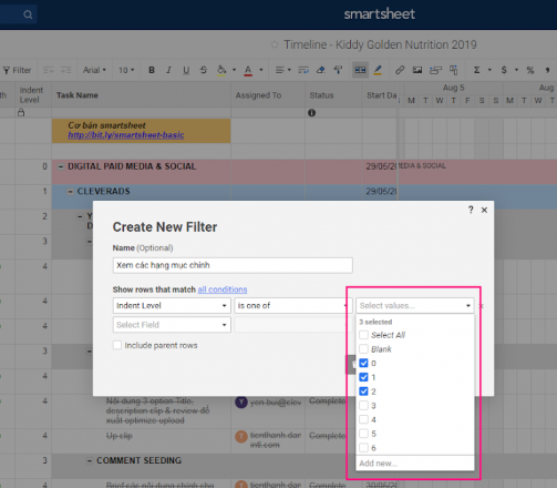 Series: Quản lý Dự Án Truyền Thông Bằng Nền Tảng Smartsheet - Hướng Dẫn Sử Dụng Nền Tảng Smartsheet 32